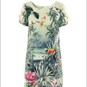 H&M CONSCIOUS tropical toucan dress 10